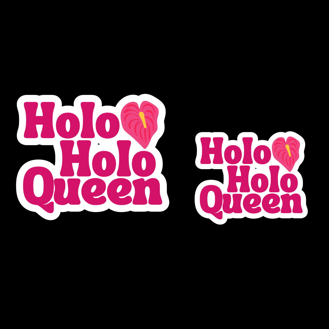 Mini Holoholo Queen Sticker- Hawaiian glossy decal