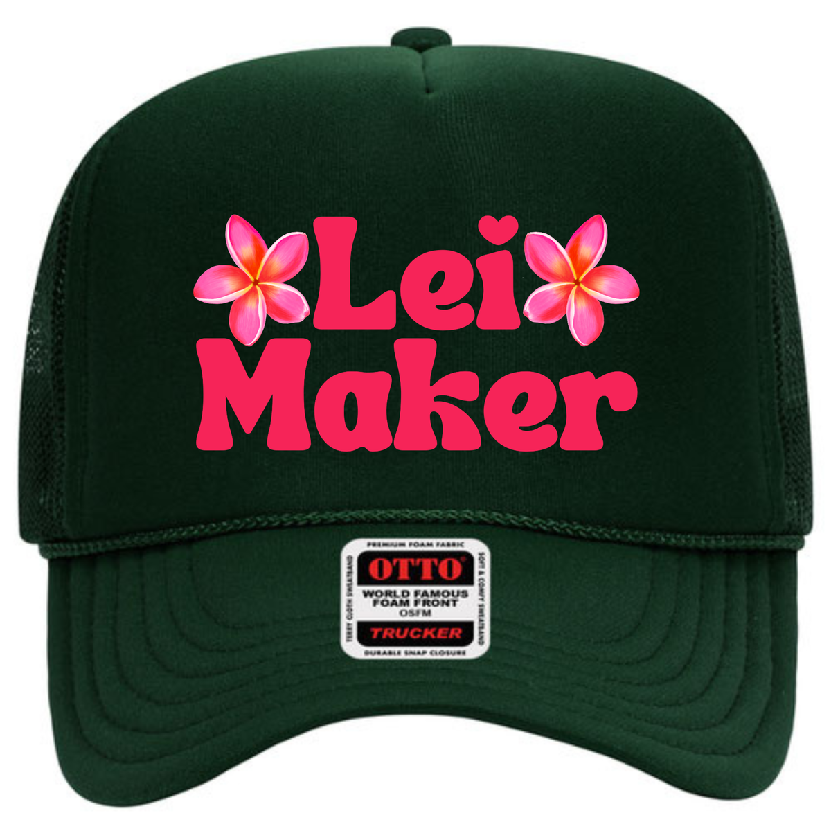 Lei Maker Plumeria Adult Trucker Hat