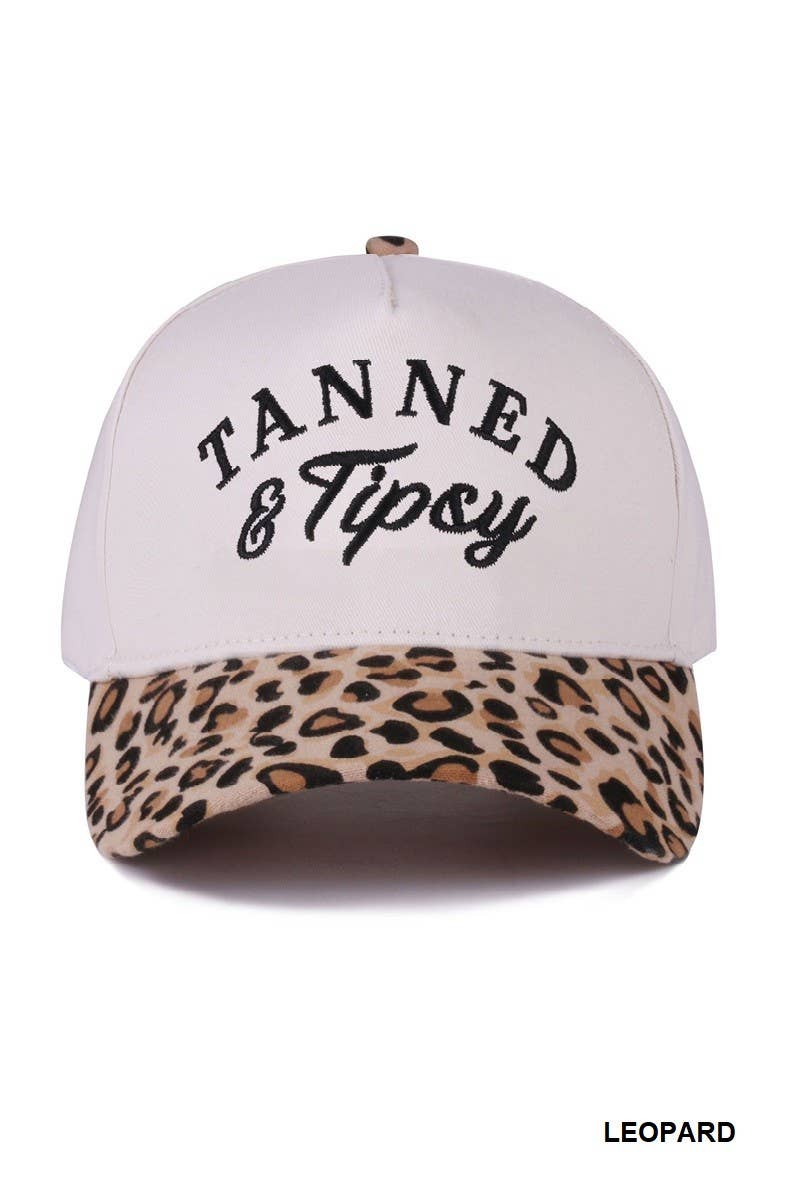 Tanned And Tipsy Two Tone Canvas Cotton Cap