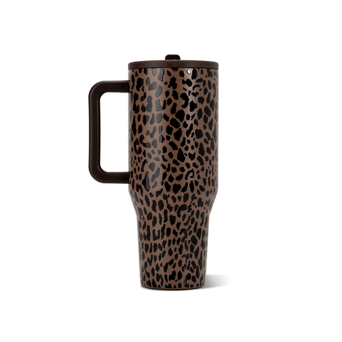 Brown Leopard HydroJug 40 oz Traveler Tumbler