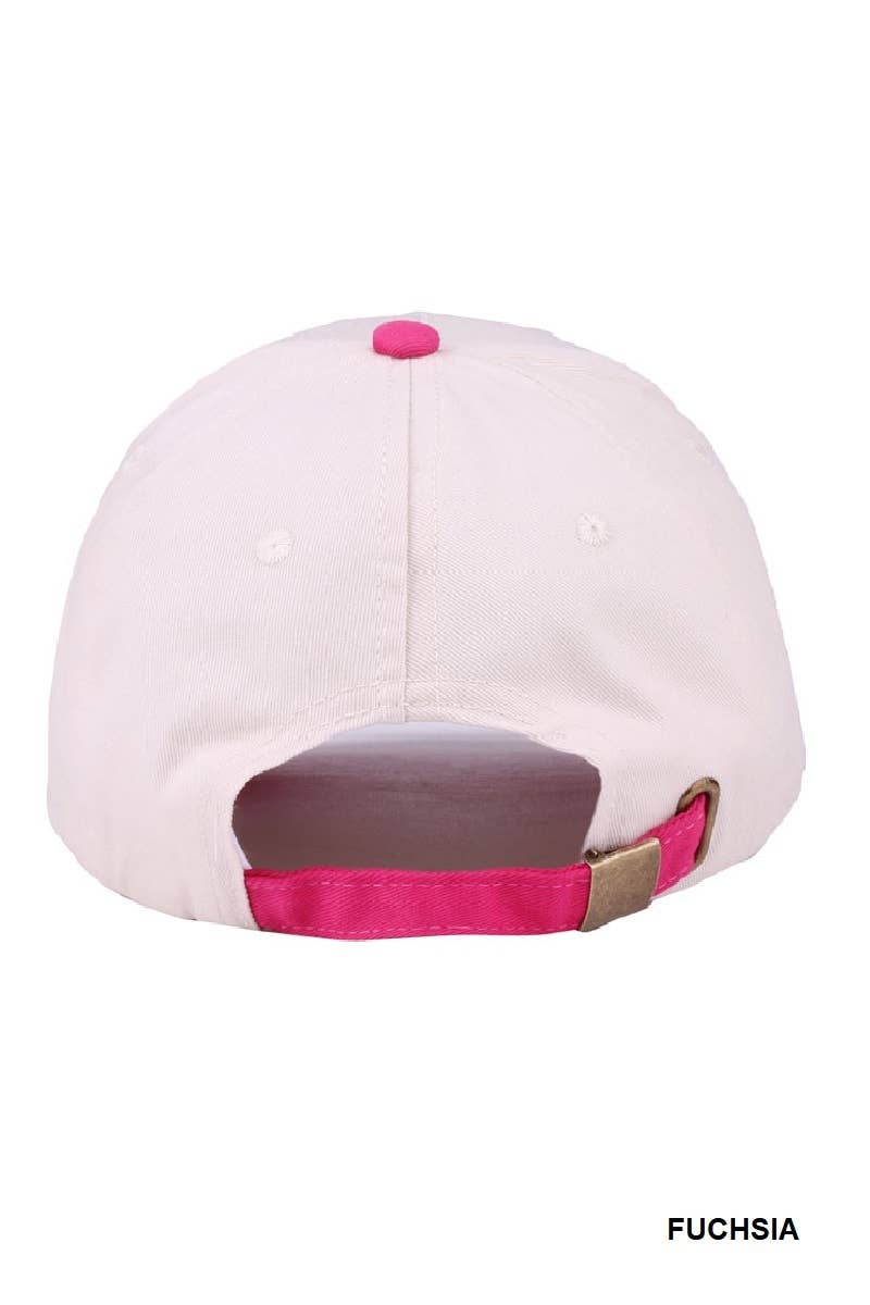 Tanned And Tipsy Two Tone Canvas Cotton Cap